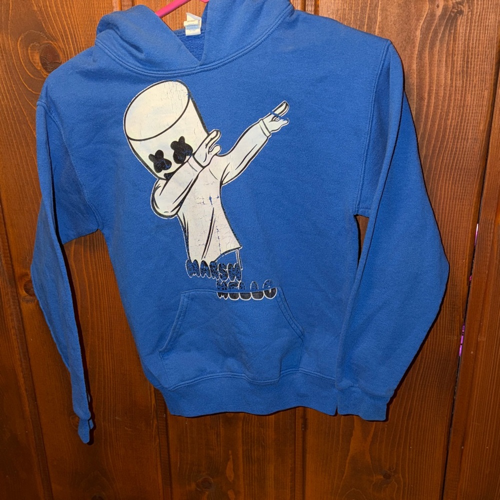Jerzees Blue Kids Hoodie with Fun Graphic